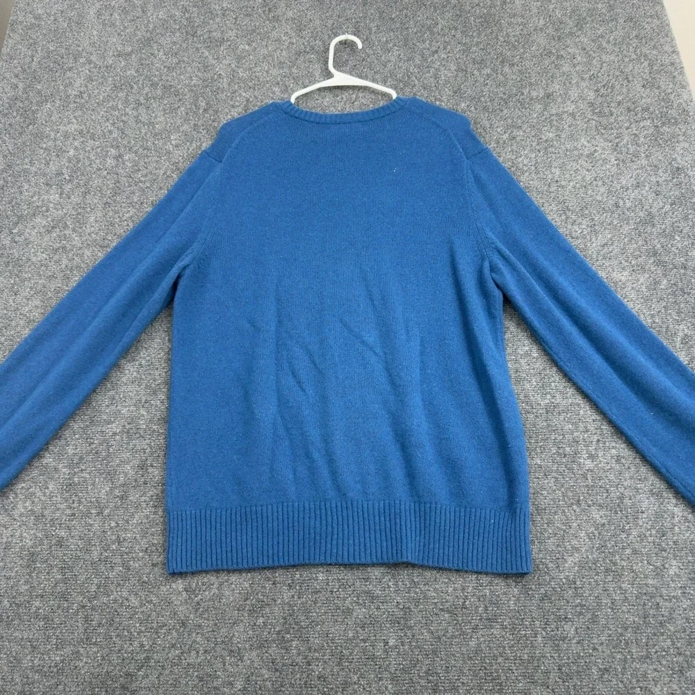 Banana Republic Sweater Mens L Blue Merino Wool Crew Neck Classic Casual
